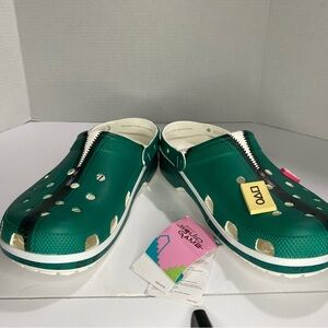 CROCS Squid Games Men’s Green and White Slip-On Loafers size 11